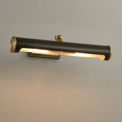 Minimalist Round Cylinder Copper 2-Light Wall Sconce Lamp
