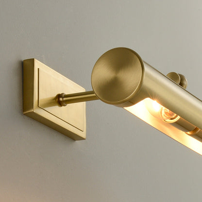 Minimalist Round Cylinder Copper 2-Light Wall Sconce Lamp