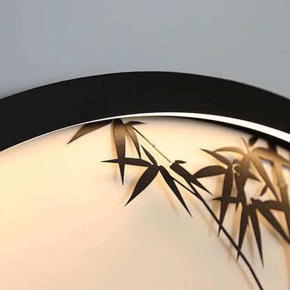 Chinese Round Stainless Steel Acrylic LED Wall Sconce Lamp