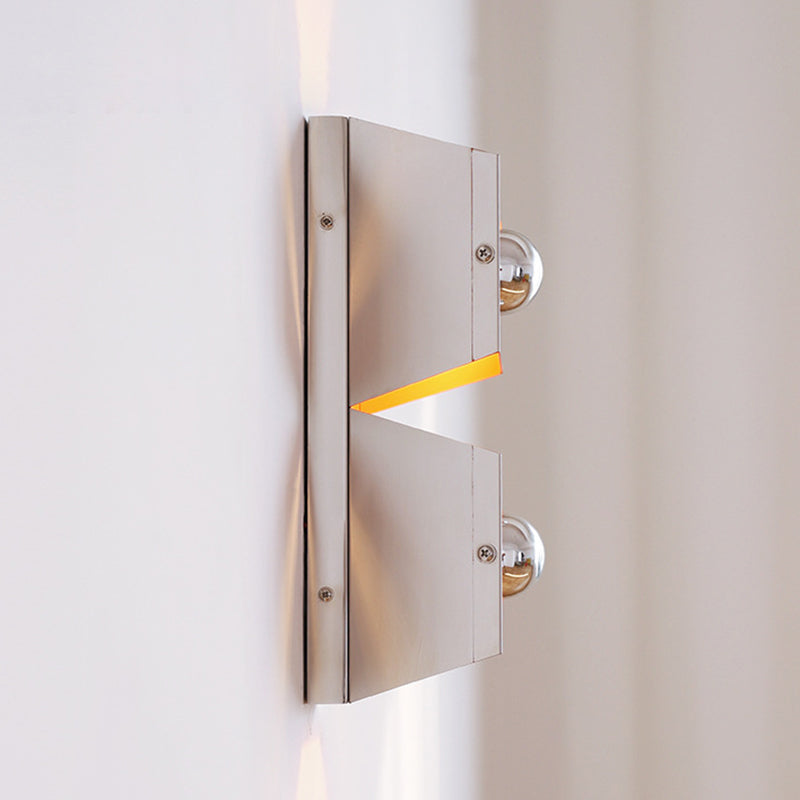 Modern Minimalist Rectangle Iron 2-Light Wall Sconce Lamp