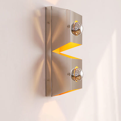 Modern Minimalist Rectangle Iron 2-Light Wall Sconce Lamp