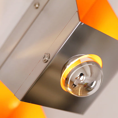 Modern Minimalist Rectangle Iron 2-Light Wall Sconce Lamp