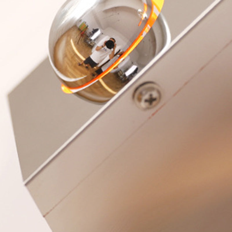 Modern Minimalist Rectangle Iron 2-Light Wall Sconce Lamp