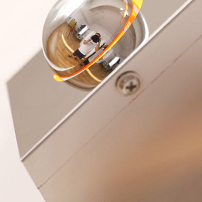 Modern Minimalist Rectangle Iron 2-Light Wall Sconce Lamp