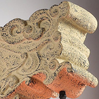 Chinese Resin Limestone Cloth 1-Light Wall Sconce Lamp