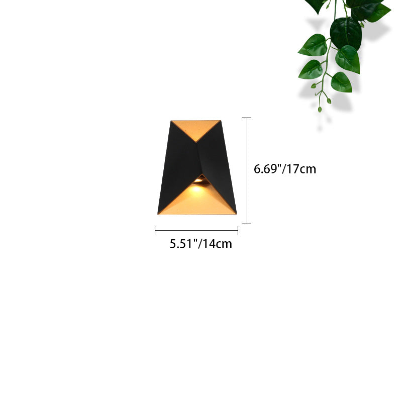 Minimalist Trapezoid Aluminum Glass LED Wall Sconce Lamp