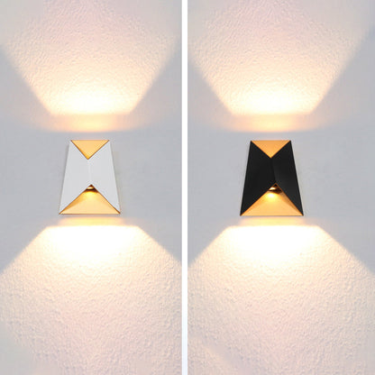 Minimalist Trapezoid Aluminum Glass LED Wall Sconce Lamp