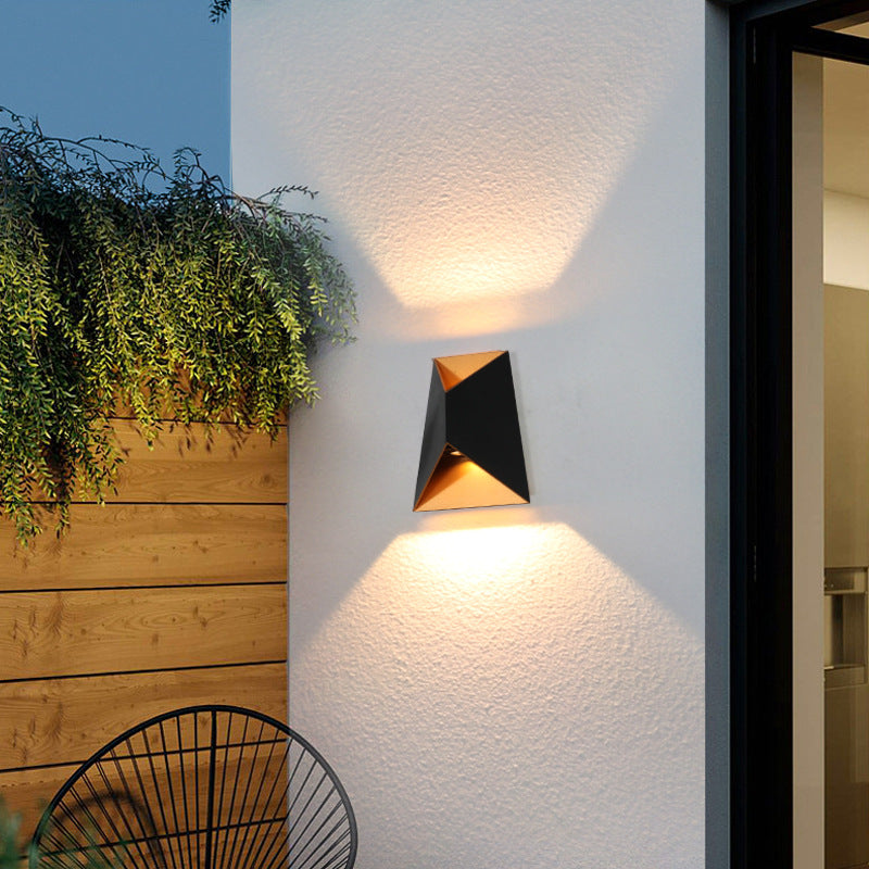 Minimalist Trapezoid Aluminum Glass LED Wall Sconce Lamp