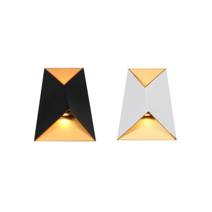 Minimalist Trapezoid Aluminum Glass LED Wall Sconce Lamp