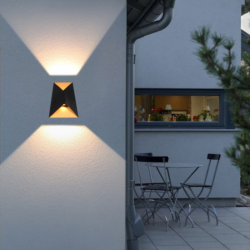 Minimalist Trapezoid Aluminum Glass LED Wall Sconce Lamp