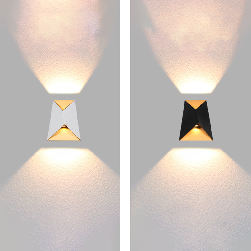 Minimalist Trapezoid Aluminum Glass LED Wall Sconce Lamp