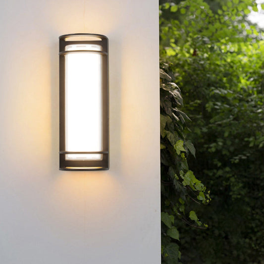 Minimalist Cylinder Aluminum Acrylic LED Wall Sconce Lamp