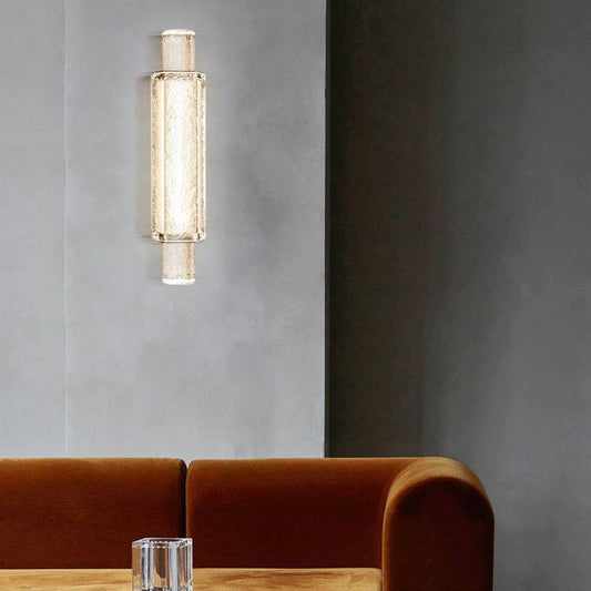 Creative Cylinder Iron Glass LED Wall Sconce Lamp