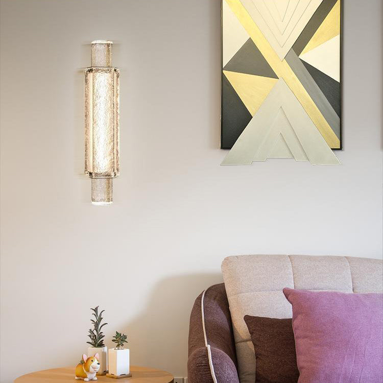 Creative Cylinder Iron Glass LED Wall Sconce Lamp