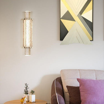 Creative Cylinder Iron Glass LED Wall Sconce Lamp