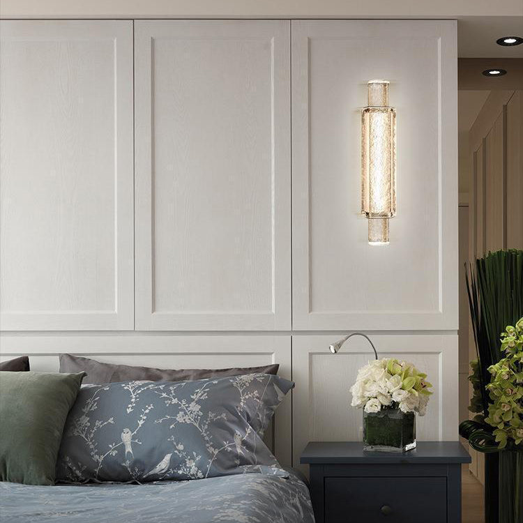 Creative Cylinder Iron Glass LED Wall Sconce Lamp