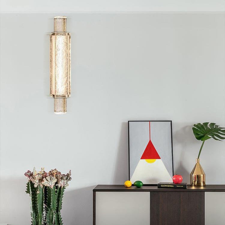 Creative Cylinder Iron Glass LED Wall Sconce Lamp