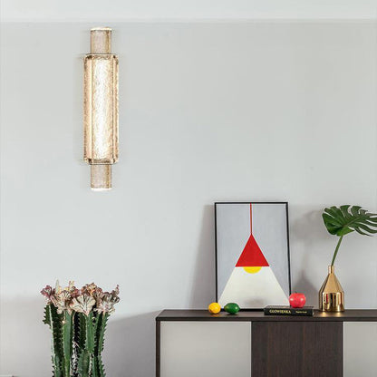 Creative Cylinder Iron Glass LED Wall Sconce Lamp