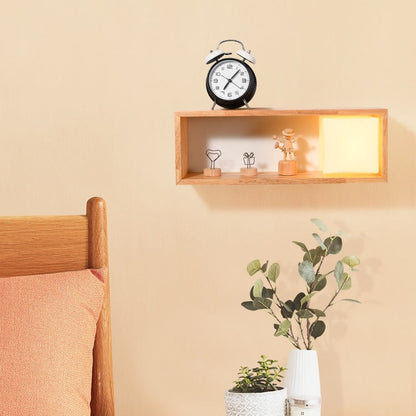 Japanese Iron Solid Wood Glass 1-Light Wall Sconce Lamp