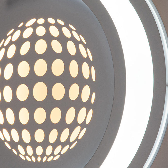 Planet Round Iron Aluminum Acrylic LED Wall Sconce Lamp