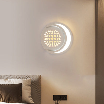 Planet Round Iron Aluminum Acrylic LED Wall Sconce Lamp