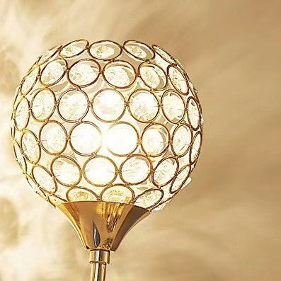 Creative Sphere Crystal Iron 1-Light Wall Sconce Lamp