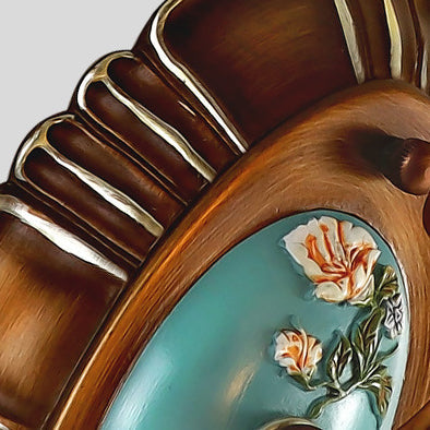 Flower Resin Iron Glass 1-Light Wall Sconce Lamp