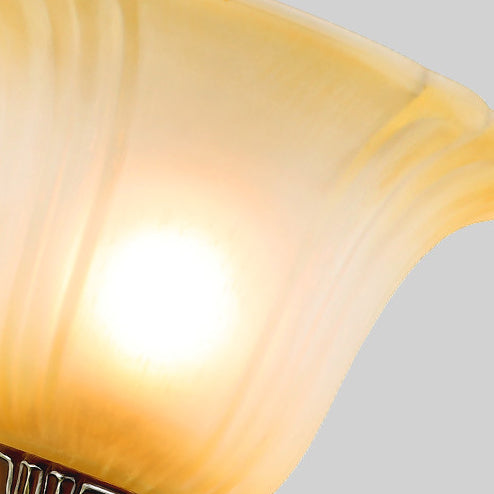 Flower Resin Iron Glass 1-Light Wall Sconce Lamp
