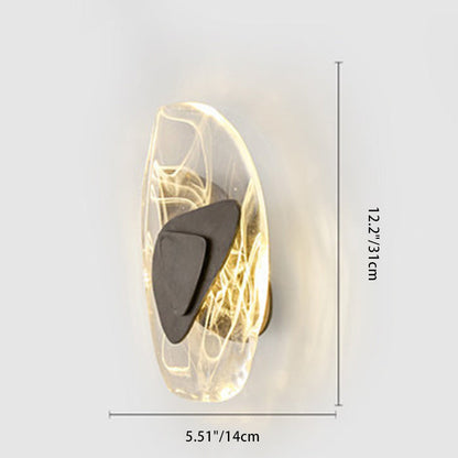Creative Oval Iron Crystal LED Wall Sconce Lamp