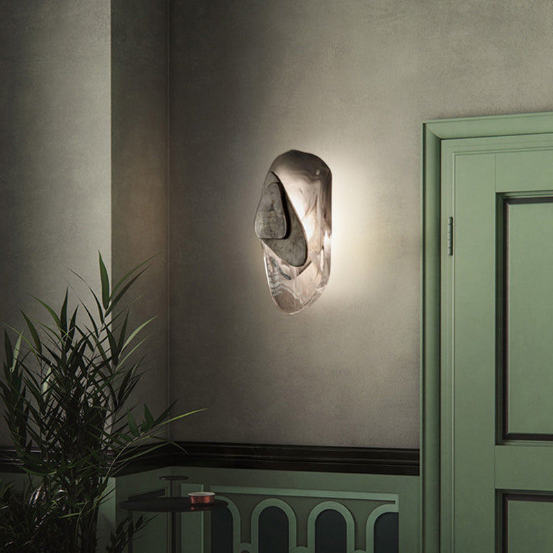 Creative Oval Iron Crystal LED Wall Sconce Lamp
