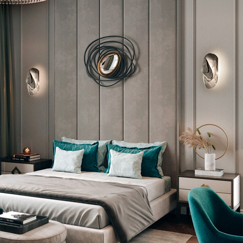 Creative Oval Iron Crystal LED Wall Sconce Lamp
