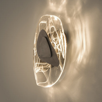 Creative Oval Iron Crystal LED Wall Sconce Lamp