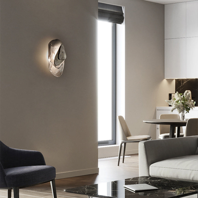 Creative Oval Iron Crystal LED Wall Sconce Lamp