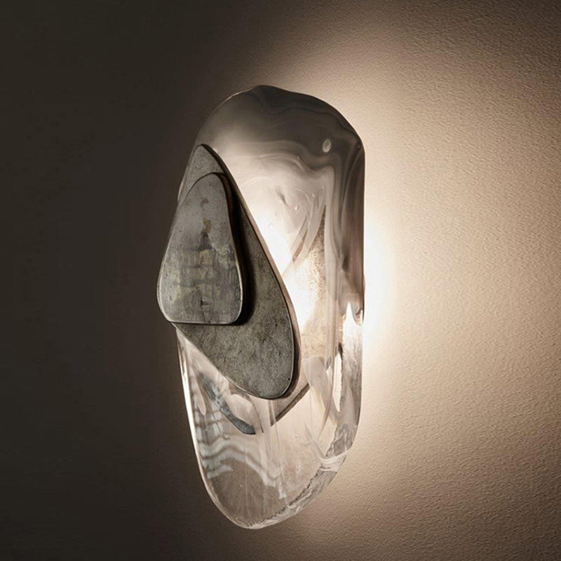 Creative Oval Iron Crystal LED Wall Sconce Lamp