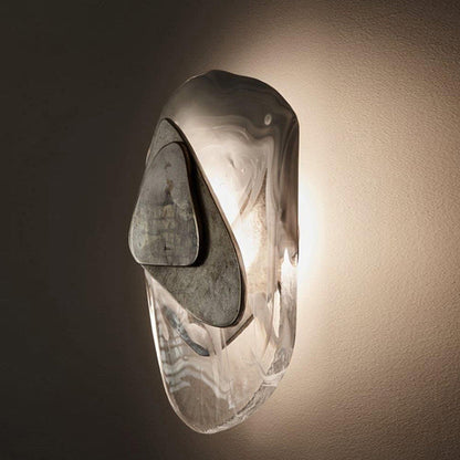 Creative Oval Iron Crystal LED Wall Sconce Lamp