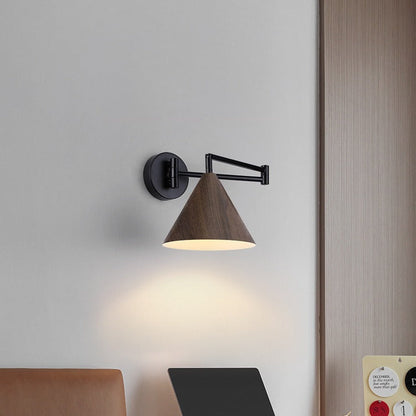 Modern Minimalist Cone Iron 1-Light Wall Sconce Lamp