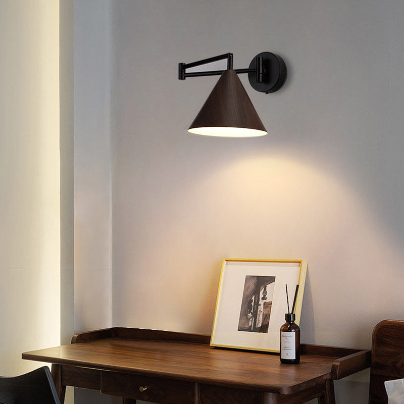 Modern Minimalist Cone Iron 1-Light Wall Sconce Lamp