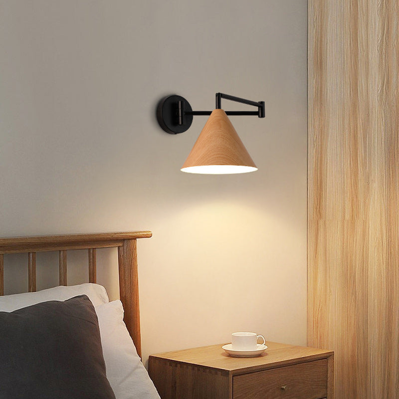 Modern Minimalist Cone Iron 1-Light Wall Sconce Lamp