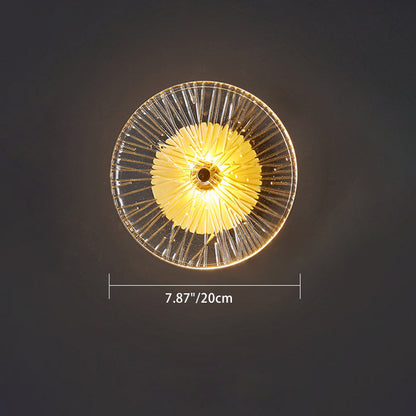 Modern Luxury Round Iron Glass LED Wall Sconce Lamp