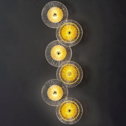 Modern Luxury Round Iron Glass LED Wall Sconce Lamp