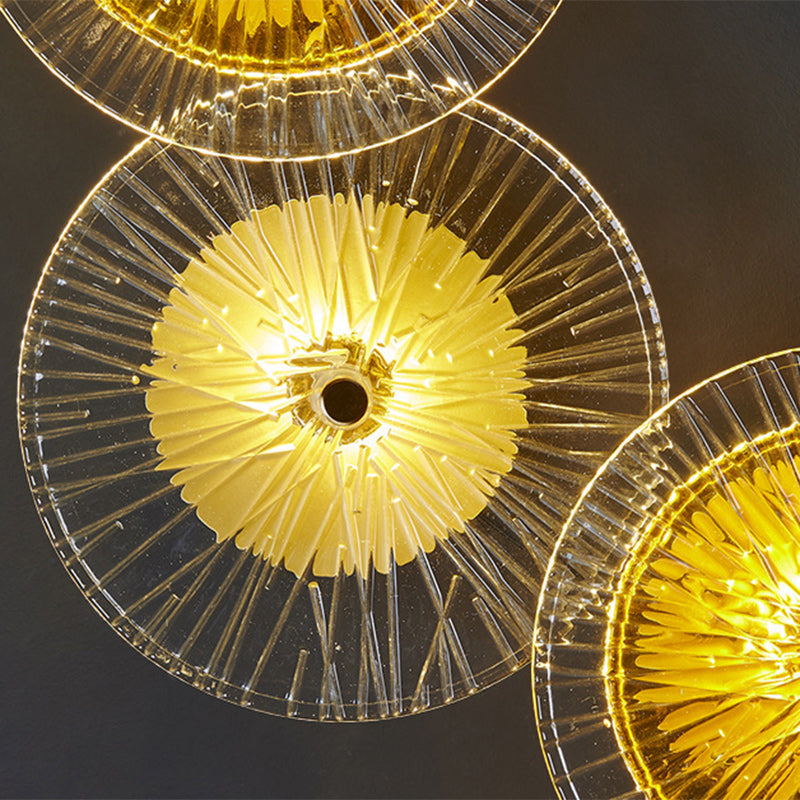 Modern Luxury Round Iron Glass LED Wall Sconce Lamp