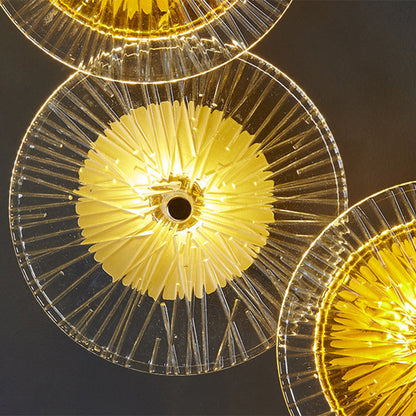 Modern Luxury Round Iron Glass LED Wall Sconce Lamp