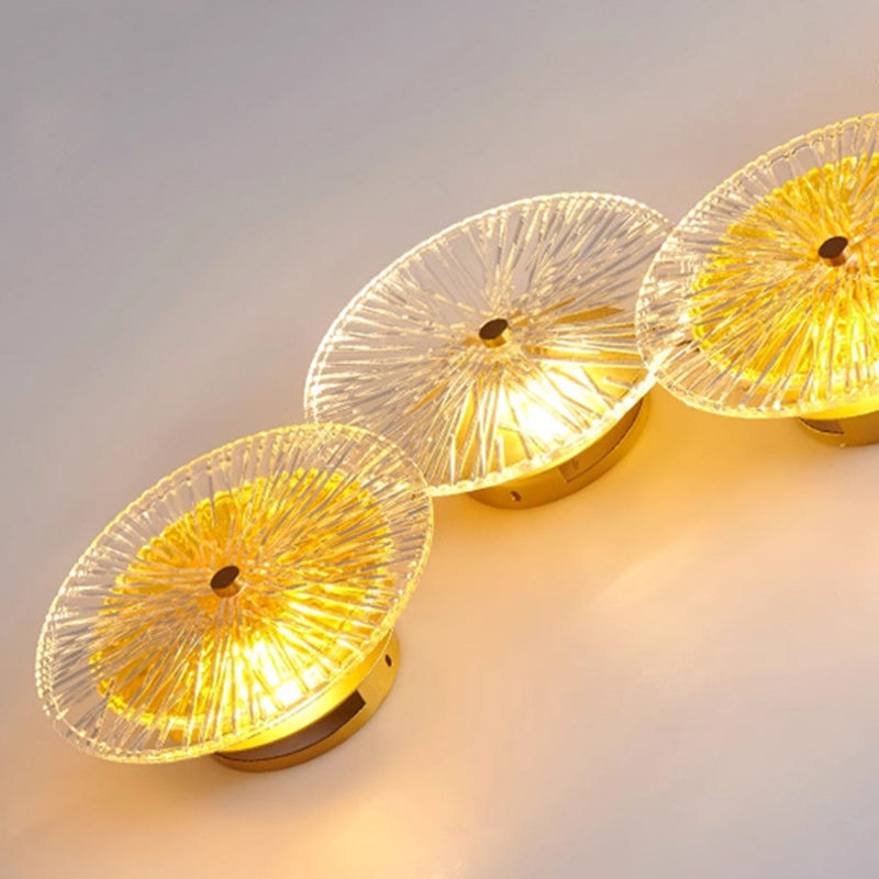 Modern Luxury Round Iron Glass LED Wall Sconce Lamp