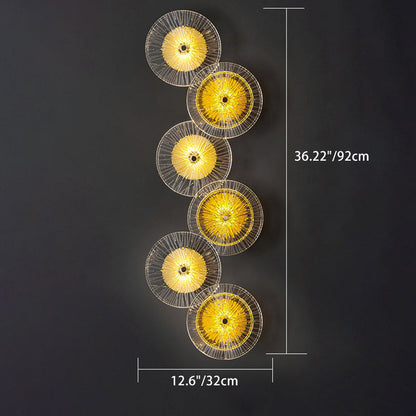 Modern Luxury Round Iron Glass LED Wall Sconce Lamp