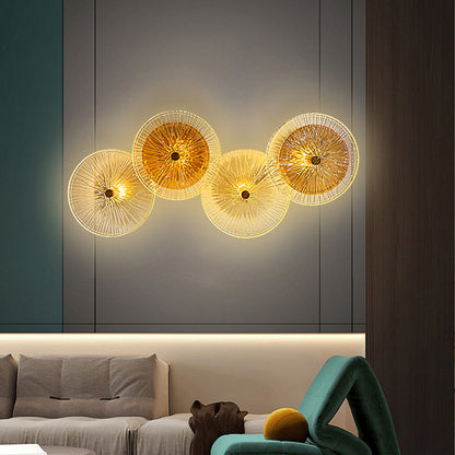 Modern Luxury Round Iron Glass LED Wall Sconce Lamp