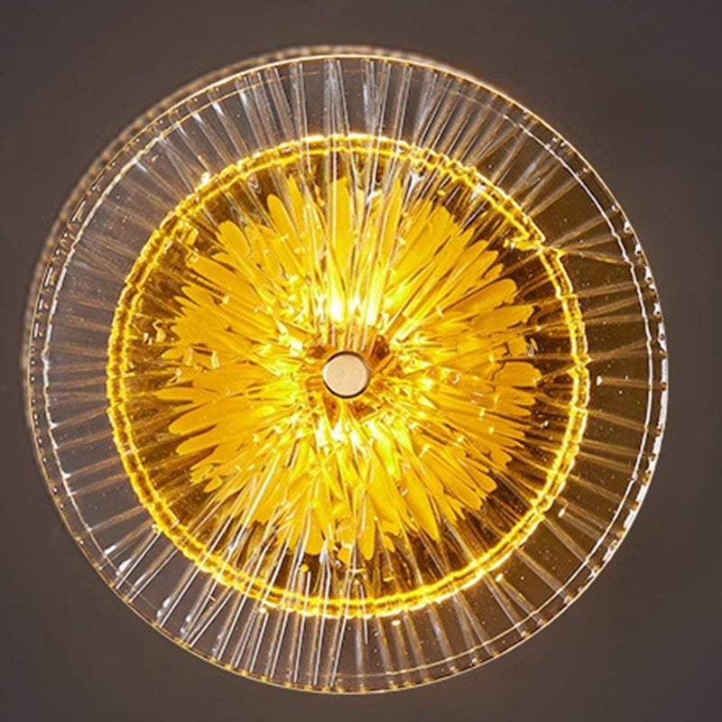 Modern Luxury Round Iron Glass LED Wall Sconce Lamp