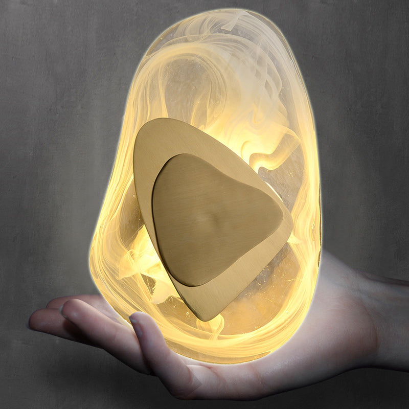 Creative Oval Stainless Steel Glass LED Wall Sconce Lamp