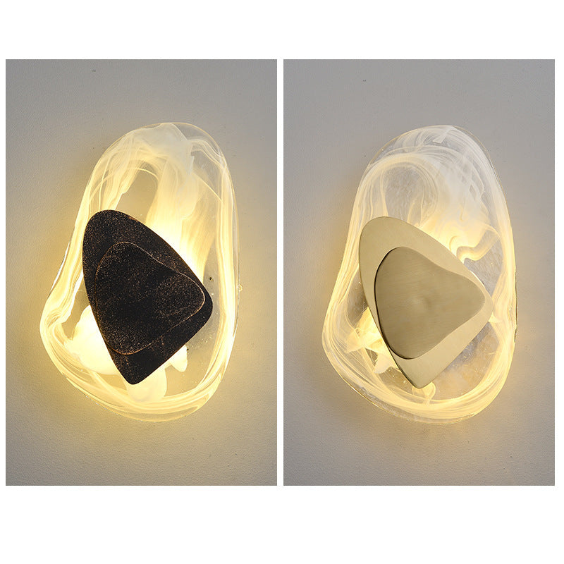 Creative Oval Stainless Steel Glass LED Wall Sconce Lamp