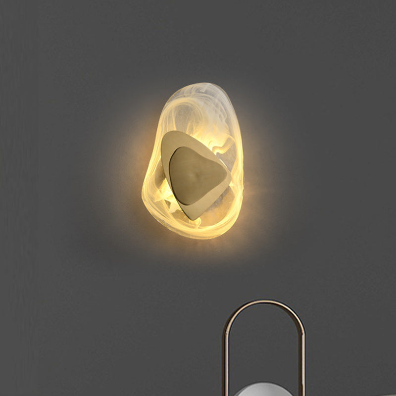 Creative Oval Stainless Steel Glass LED Wall Sconce Lamp