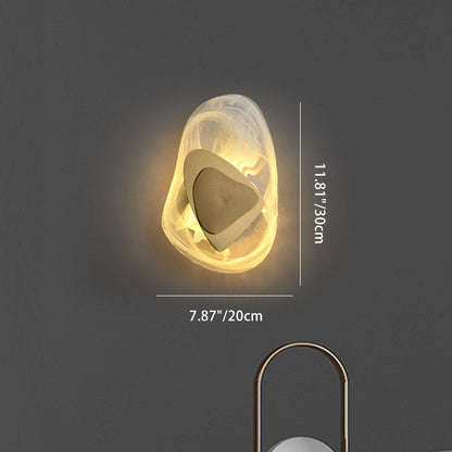 Creative Oval Stainless Steel Glass LED Wall Sconce Lamp